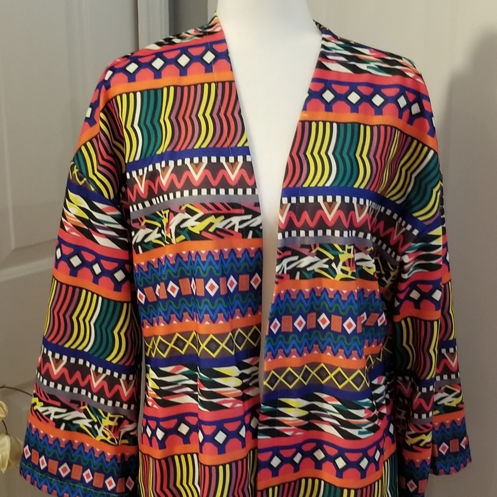 Order Plus ethnic print duster - Picture 2 of 4